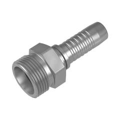 Stauff 6100096505. gerader Schlauchnippel M42 x 2 (30S) x 1 Einsatz 24° Innenkonus Edelstahl V4A