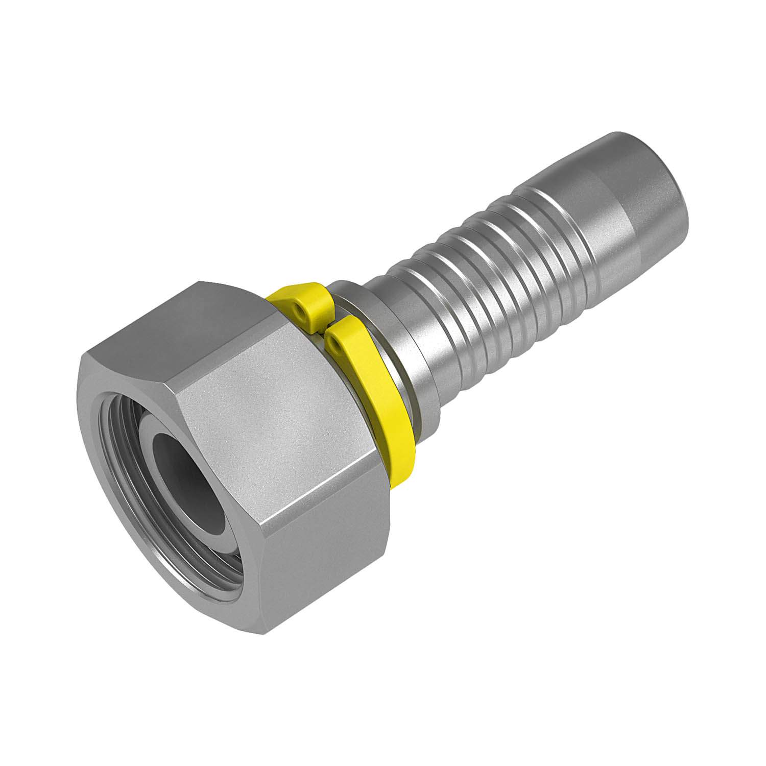 Stauff 6100095881. straight hose connector 24°-taper / O-Ring DN 10 12 L with block stop