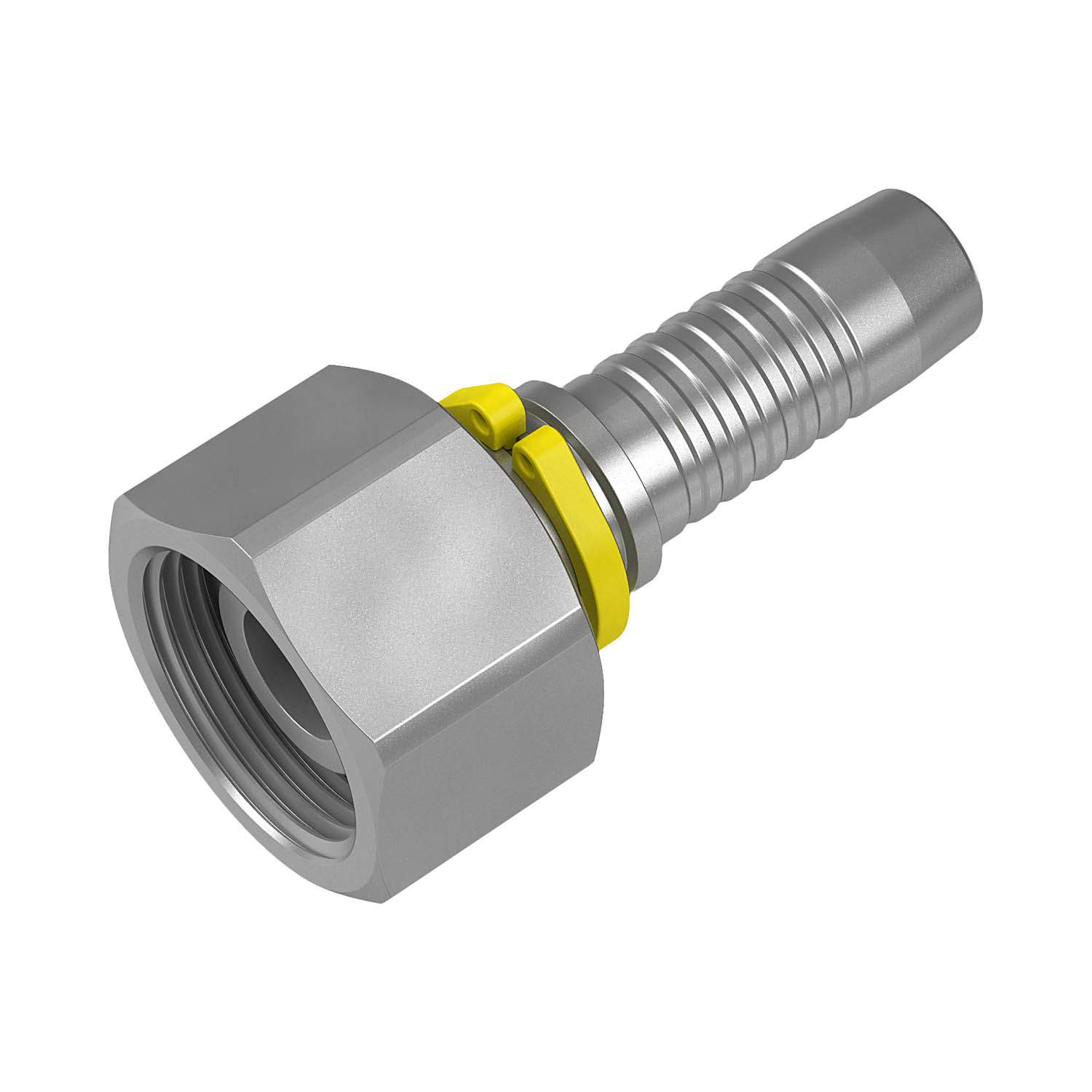 Stauff 6100095884. straight hose connector 24°-taper / O-Ring DN 10 12 S with block stop