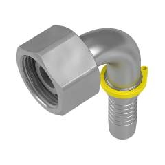 Stauff 6100095712. 90°-Schlauchnippel 24°-Dichtkegel / O-Ring DN 08 12 S mit Blockanschlag