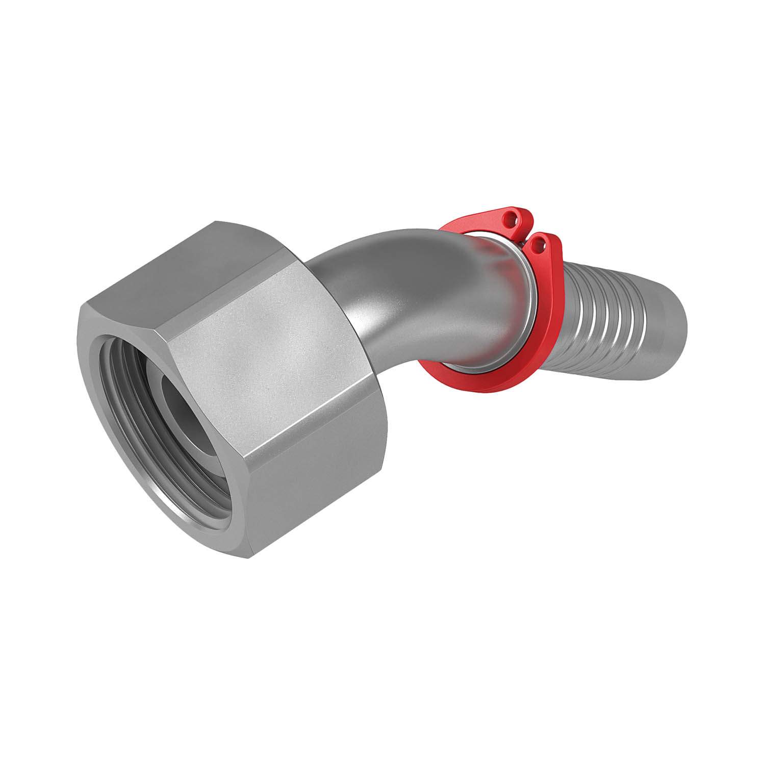 Stauff 6100096890. 45°-Schlauchnippel 24°-Dichtkegel / O-Ring DN 05 08 S