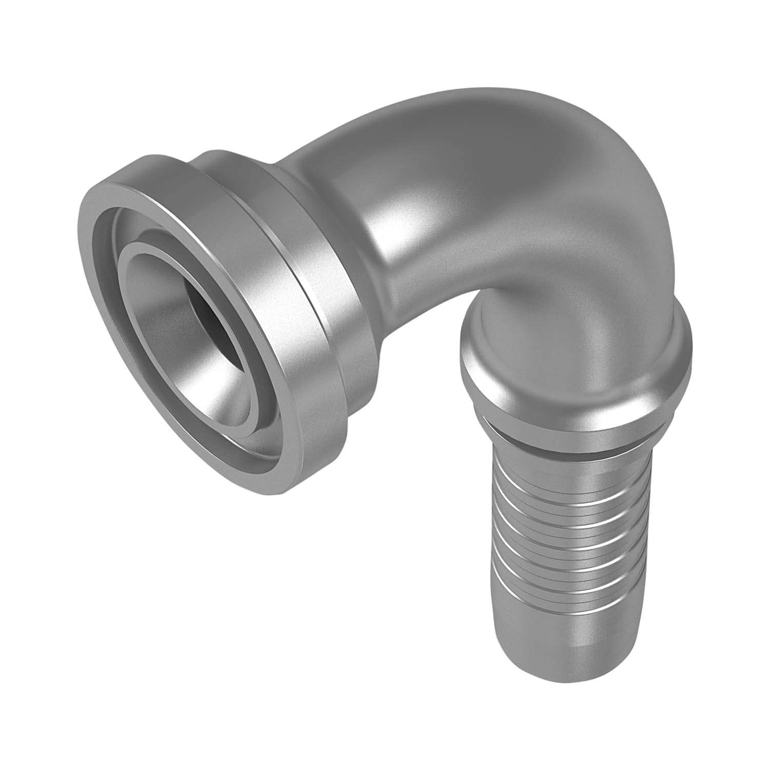 Stauff 6100096119. 90°-hose connector SAE-flange connect. (3000PSI) DN 12 SAE 1/2"