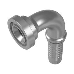 Stauff 6100096825. 90°-Schlauchnippel VA SAE-Flanschanschluss (6000PSI) DN 38 SAE 1 1/2"