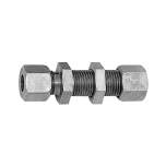 Riegler 112205.Straight bulkhead fitting, Pipe exterior Ø 6 mm, galvanised steel