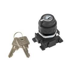 Riegler 106454.Lockable 2 position switch with key removal in all positions