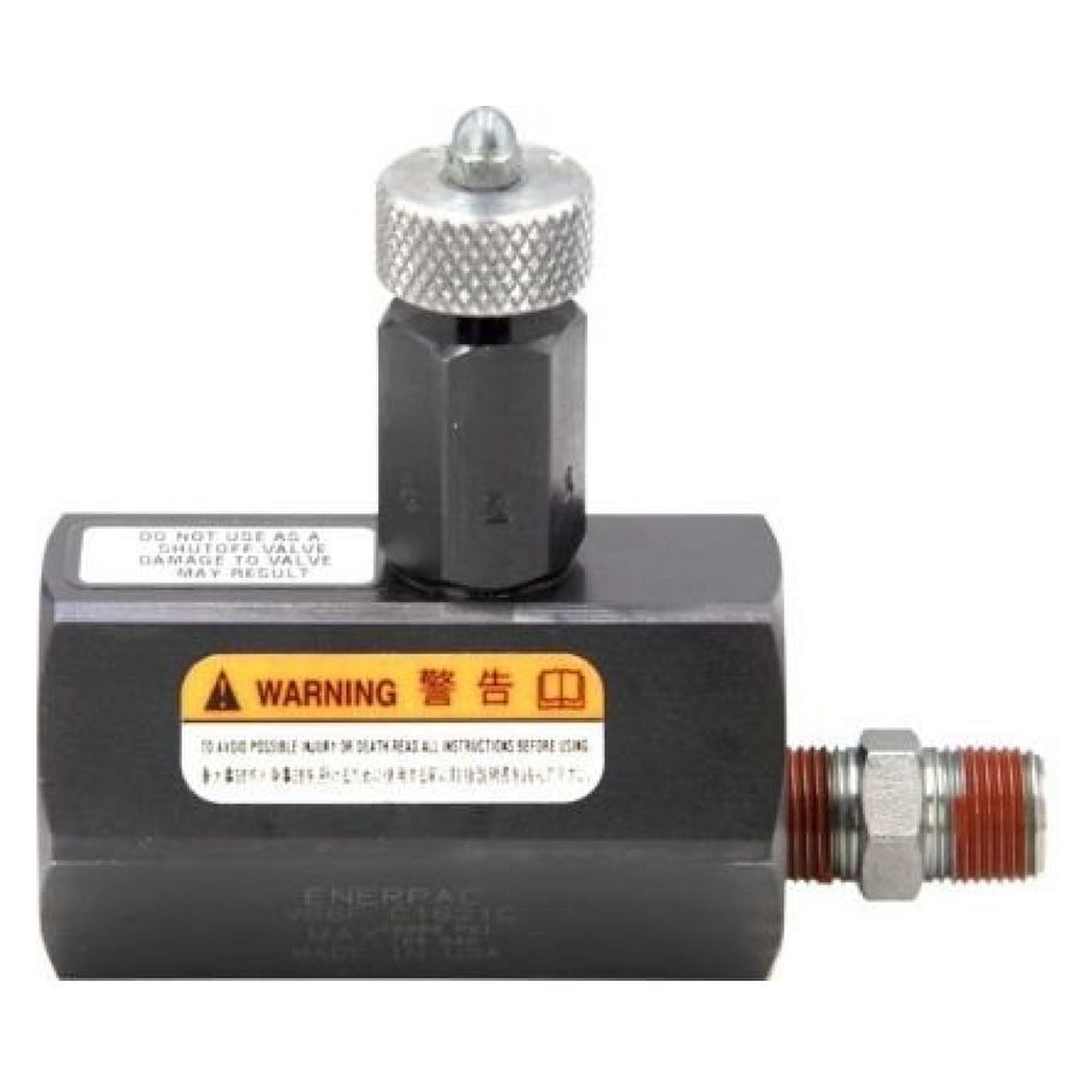 Absperr- und Sicherheitsventil mit eingebautem Druckbegrenzungsventil, Feindosierung - Enerpac V66F