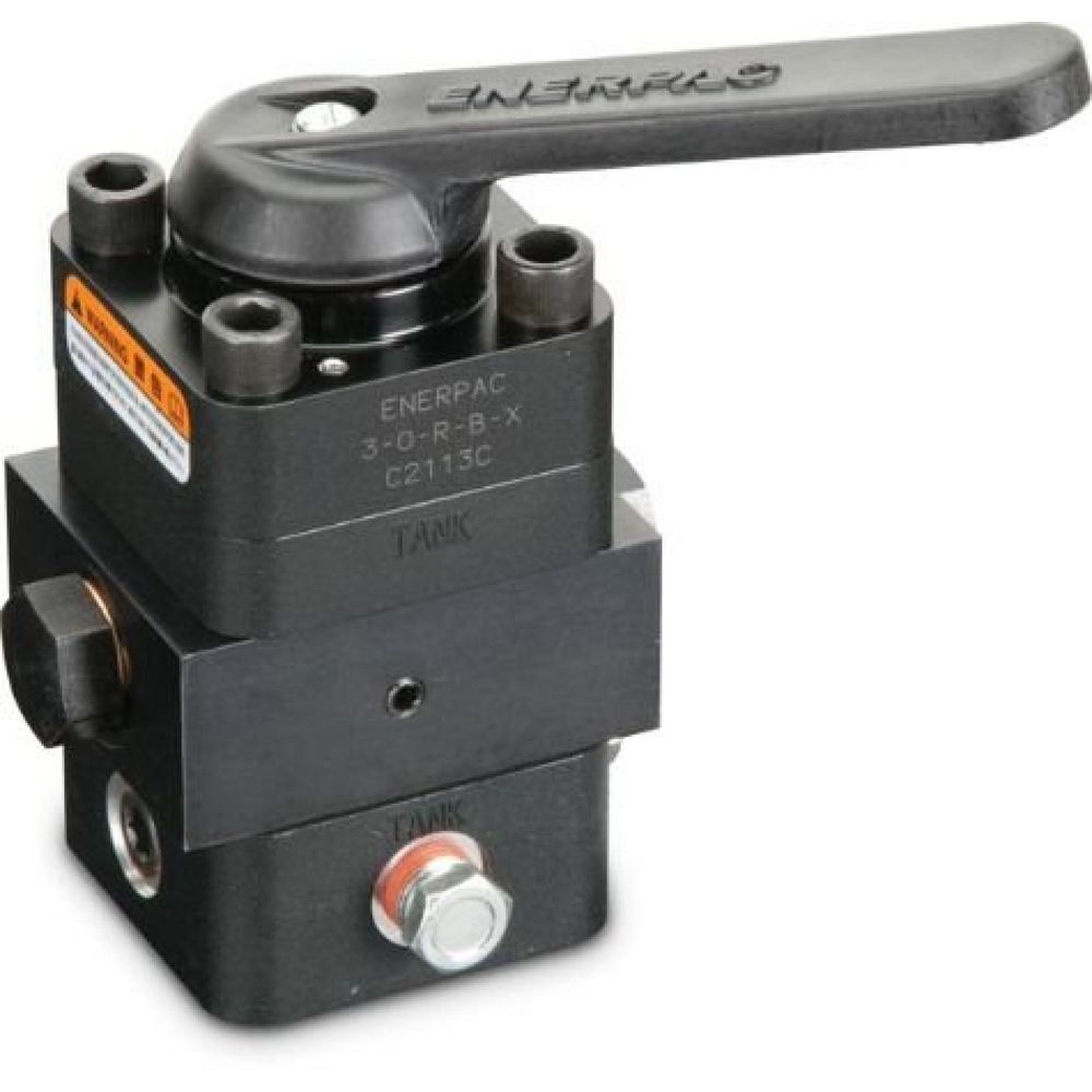 Enerpac VC3L, Wegeventile für die Rohrleitungsmontage, Handbetätigt, 3/3-Wegeventil Offene Mittelstellung vorgesteuerte Rückschlagventile