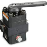 Enerpac VC3L, Wegeventile für die Rohrleitungsmontage, Handbetätigt, 3/3-Wegeventil Offene Mittelstellung vorgesteuerte Rückschlagventile
