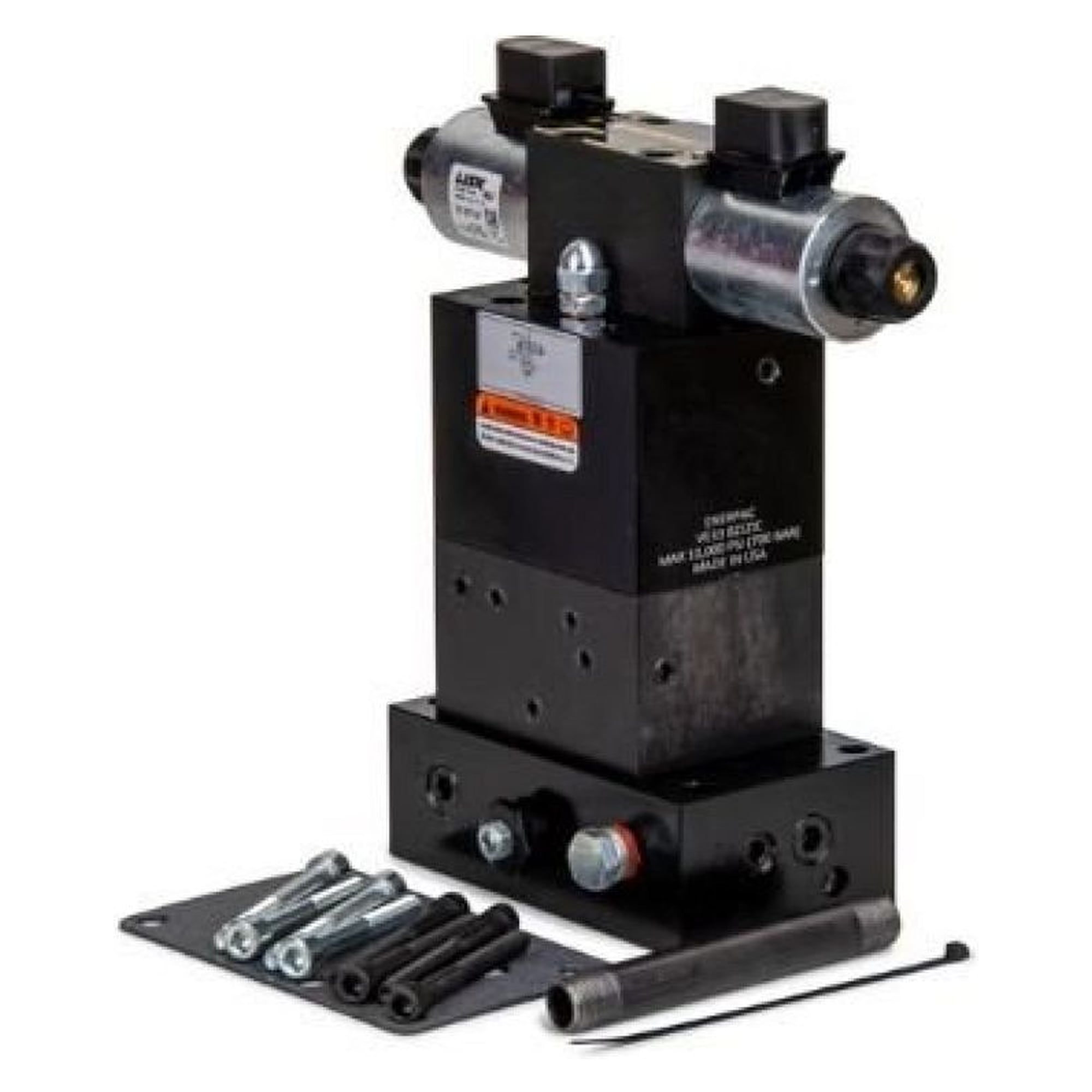 Directional Control Valve, Pump Mounted, Solenoid, 3-way 3-position, Tandem Center, Locking - Enerpac VE33