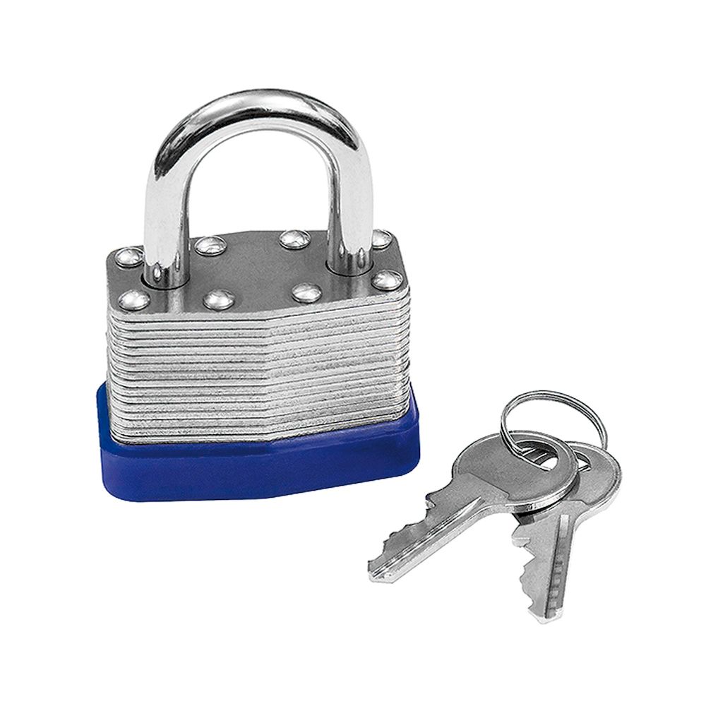 Riegler 139824.Padlock, brass, 45 mm, Band Ø 7 mm, incl. 2 spanners