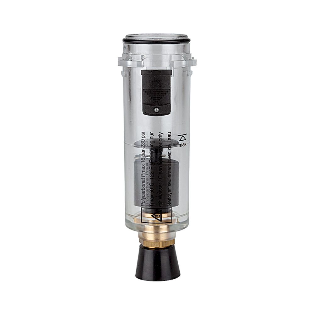 Riegler 100664. Polycarbonatbehälter, automatisches Ablassven.(Einbauausf.), BG 1