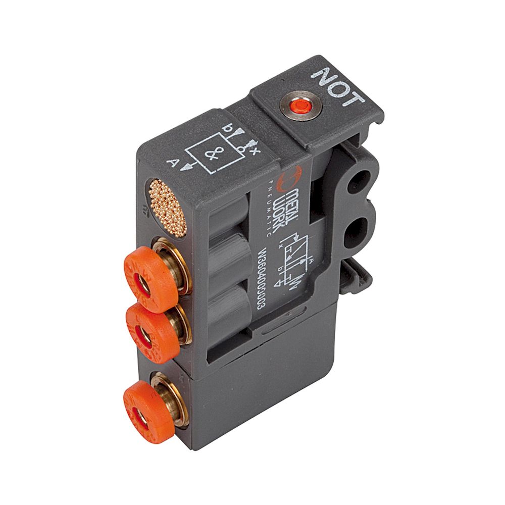 Riegler 106707.Pneumatic logic elements, NOT, Techno-polymer, DN 2.7