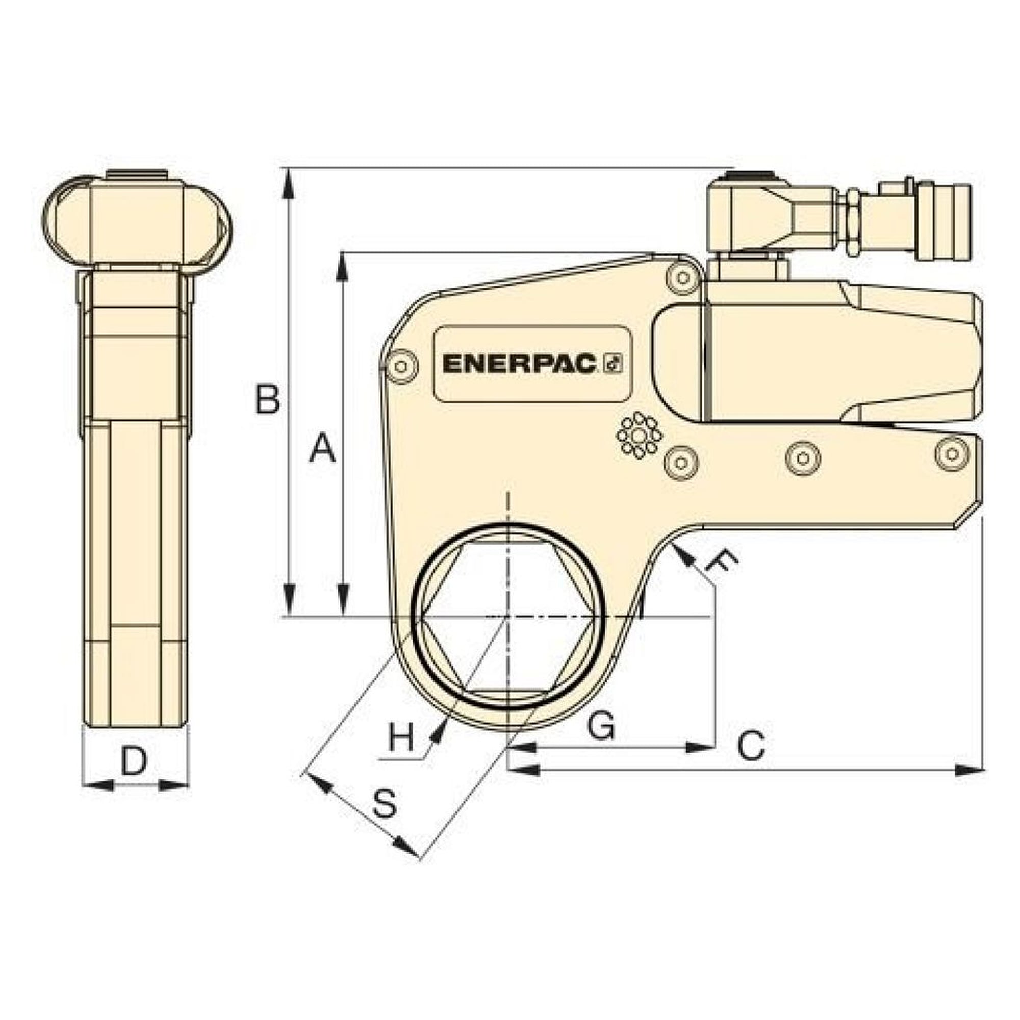 Kassette, W8000X zöllig/metrisch, 1 15/16 Zoll / 49 mm Sechskant - Enerpac W8115X