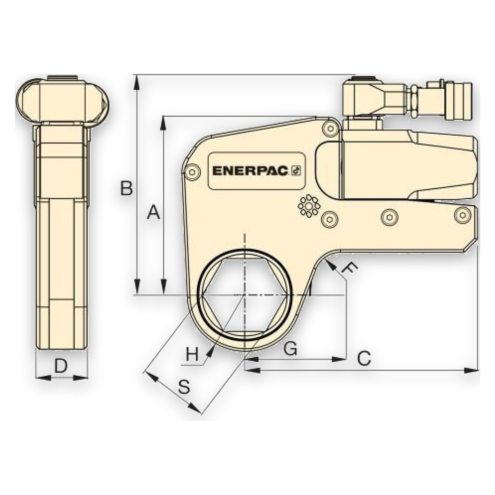 Kassette, W8000X zöllig, 4 Zoll Sechskant - Enerpac W8400X