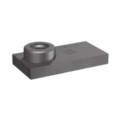 Stauff 1120021686. Anschweißplatte, kurz Leichte Baureihe Gr. 3 Stahl, phosphatiert