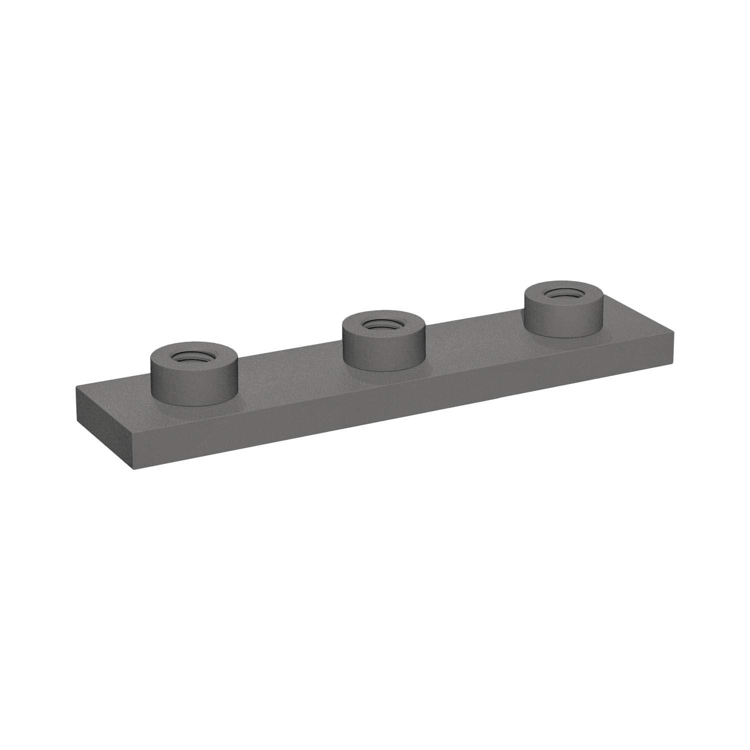 Stauff 1120000254. Anschweißplatte Schwere Doppel-Baureihe Gr. 4S Stahl, unbehandelt DIN 3015