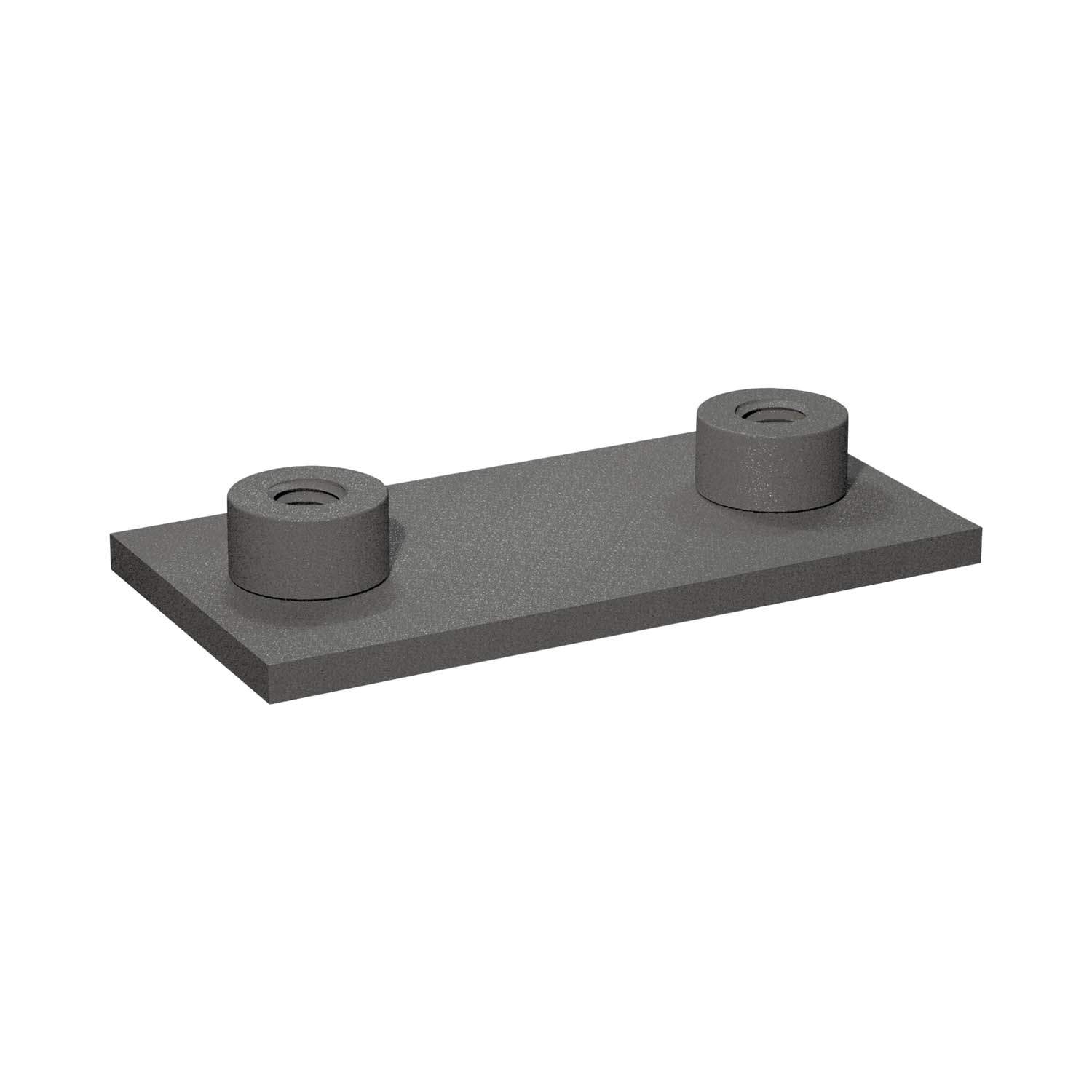 Stauff 1120001196. Anschweißplatte, kurz Standard-Baureihe Gr. 7 Stahl, Zink/Nickel-beschichtet DIN 3015