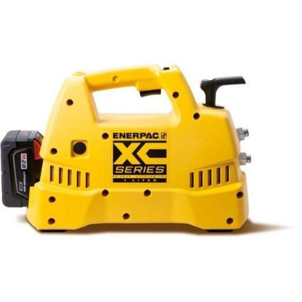 Enerpac XC1401MB, Bomba hidráulica sin cable, 4/3 válvula, 60 in3 utilizable de aceite, Baterías y el cargador se incluyen, 115V