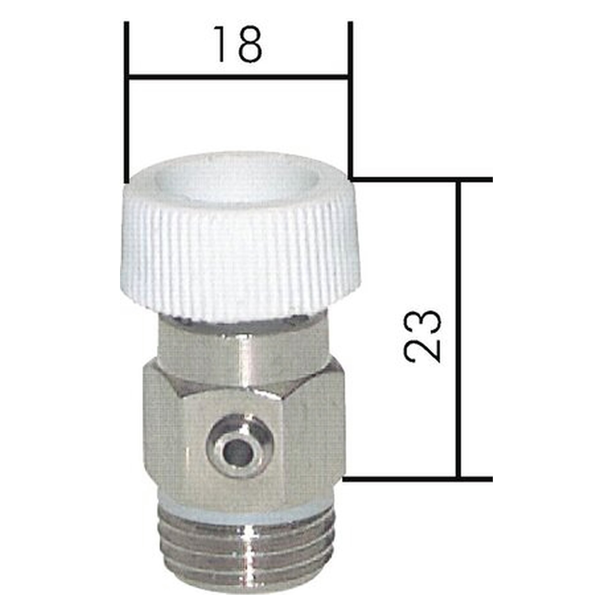 Accessory for compressed air equipment, G 1/4", brass verchromt, temperature range 0 to +90 °C