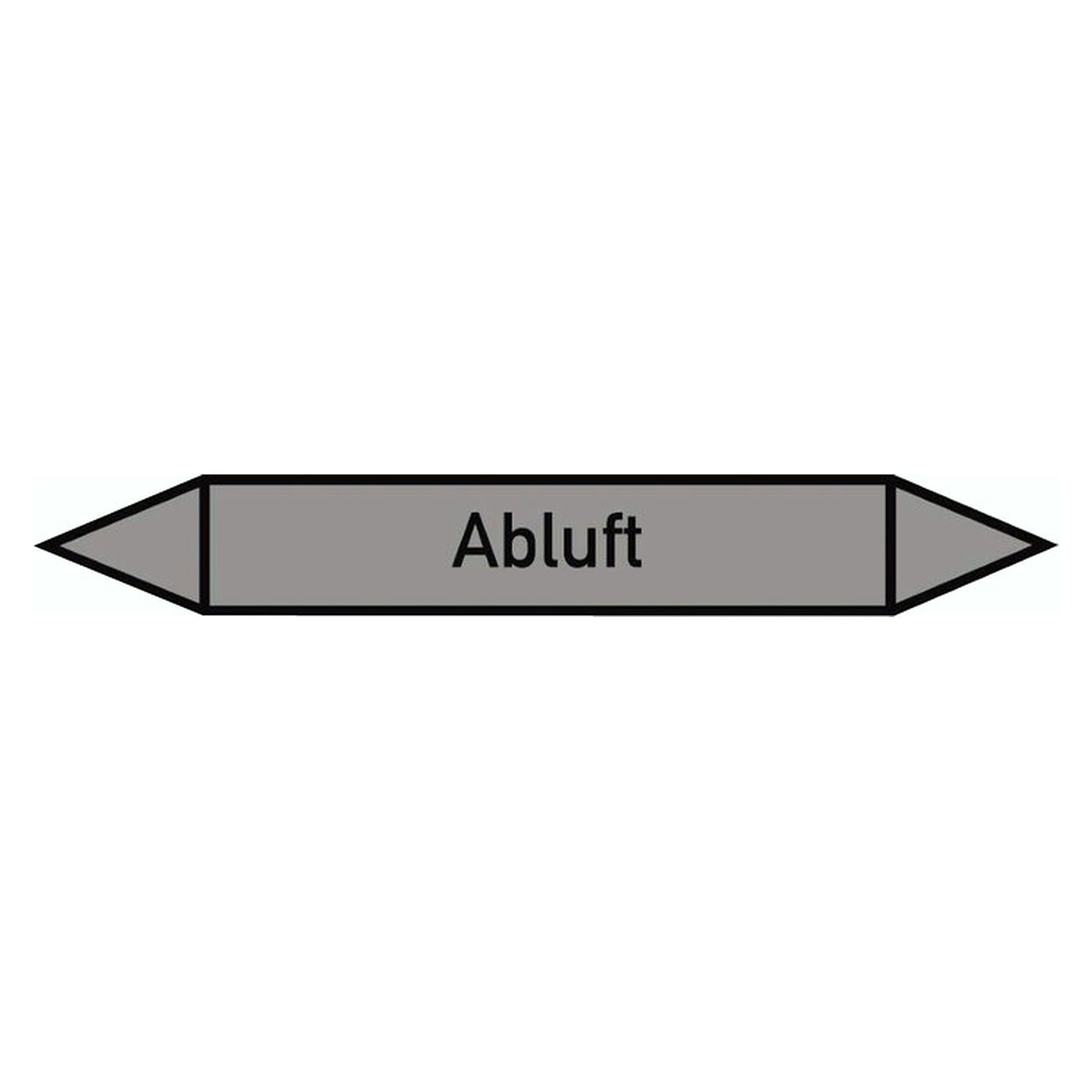 Rohrleitungskennzeichnung, Doppelpfeil, selbstklebend, 37 x 270 mm, Abluft