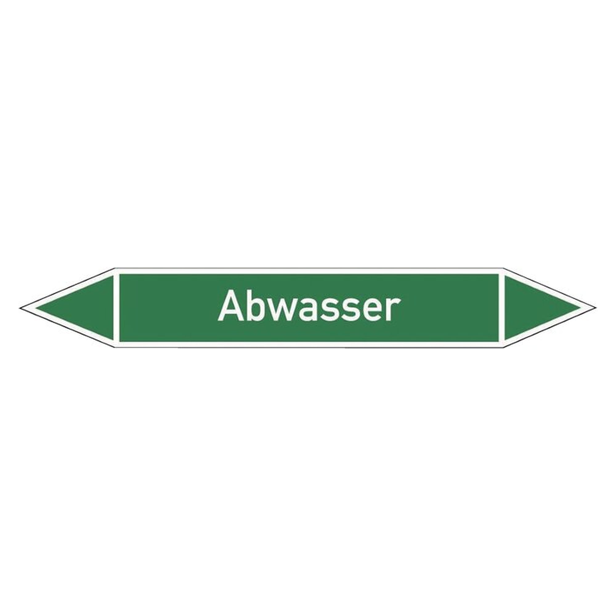 Pipe marking label, double arrow, self-adhesive, 26 x 187 mm, waste water