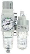 SMC AC20A-F02CG-R-A. AC10A-40A-A (FRL), Modular Type, Filter Regulator + Lubricator