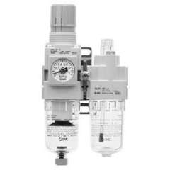 SMC AC30A-F03CE-V-B. AC20A-B bis AC60A-B, Kombinierte Wartungseinheit, Filter-Regler + Druckluftöler
