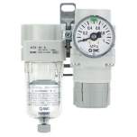 SMC AC25B-F02M-A. AC10B-40B-A, Wartungsgeräte (neue FRL) in Modulbauweise, Luftfilter + Regler