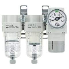SMC AC20C-F01CG-N-A. AC20C-40C-A (FRL), Modular Type, Air Filter + Mist Separator + Regulator