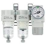 SMC AC25B-F03G-A. AC10B-40B-A (FRL), Modular Type, Air Filter + Regulator