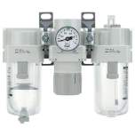 SMC AC40-F03G-W-A. AC10-40-A (FRL), Modular Type, Air Filter + Regulator + Lubricator