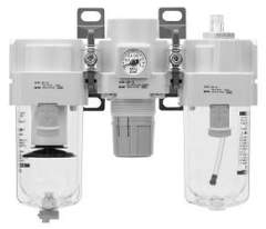 SMC AC50A-F06CE-V-B. AC20A-B to AC60A-B, Modular Type, Filter Regulator + Lubricator