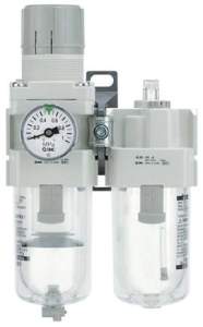 SMC AC40A-F03-S-W-A. AC10A-40A-A (FRL), Modular Type, Filter Regulator + Lubricator