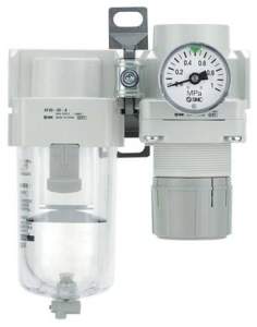 SMC AC30A-N03-K-3-A. AC10A-40A-A (FRL), Modular Type, Filter Regulator + Lubricator