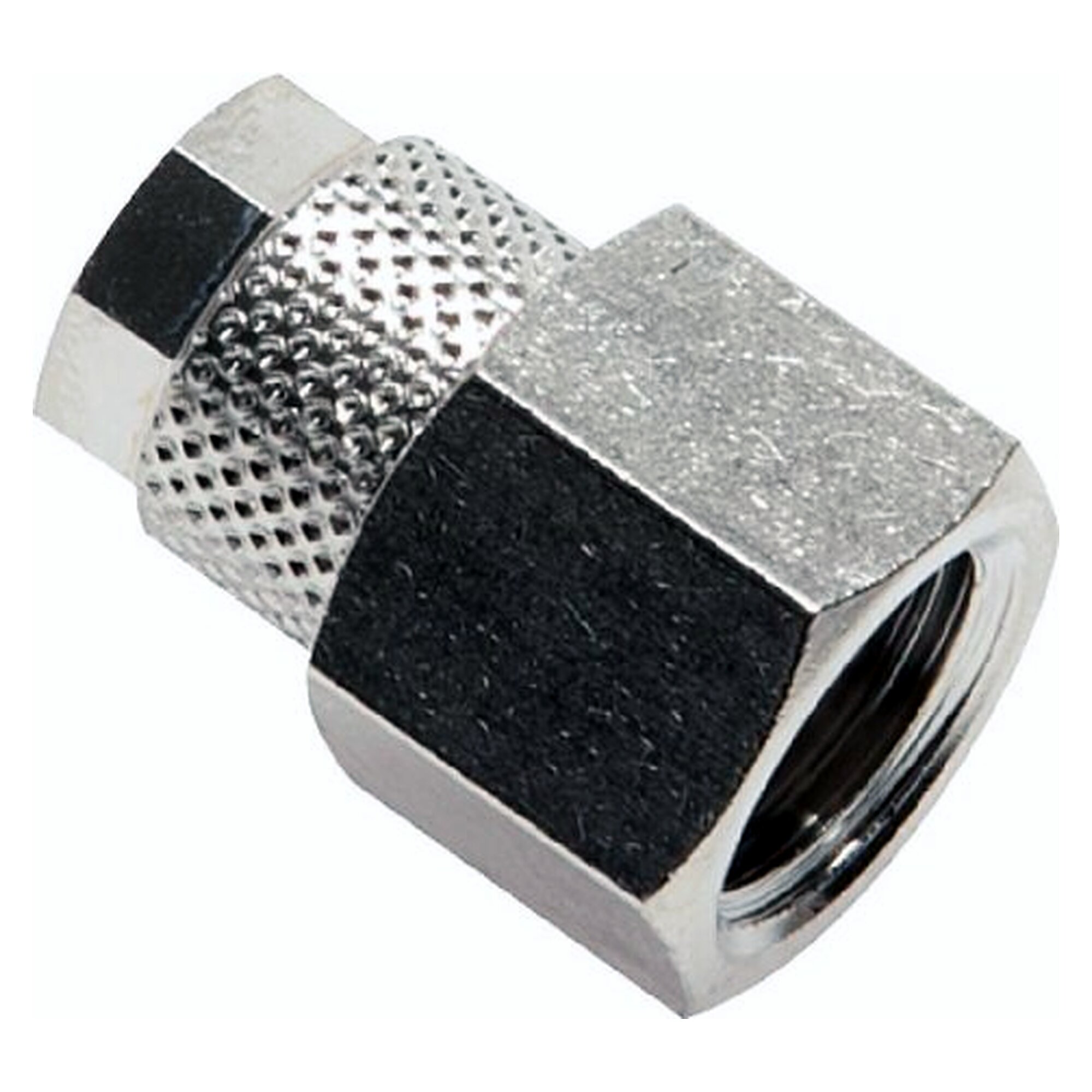 Push-on fitting, nickel plated brass, G 3/8", female thread G 3/8"