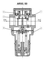 SMC AR50-F06-B. AR-B, Regulator & Regulator w/Backflow Function