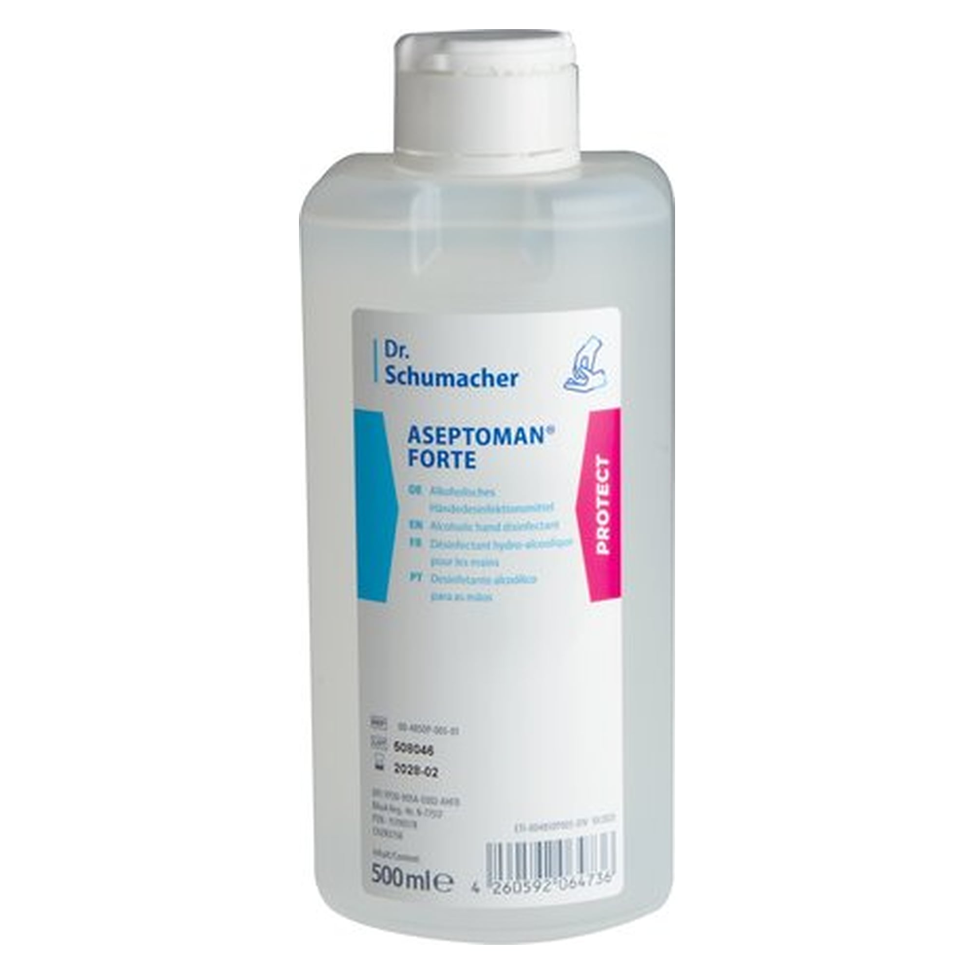Handdesinfektion ASEPTOMAN FORTE, 0,5 l Spenderflasche, Werkstattbedarf für Montage und Wartung
