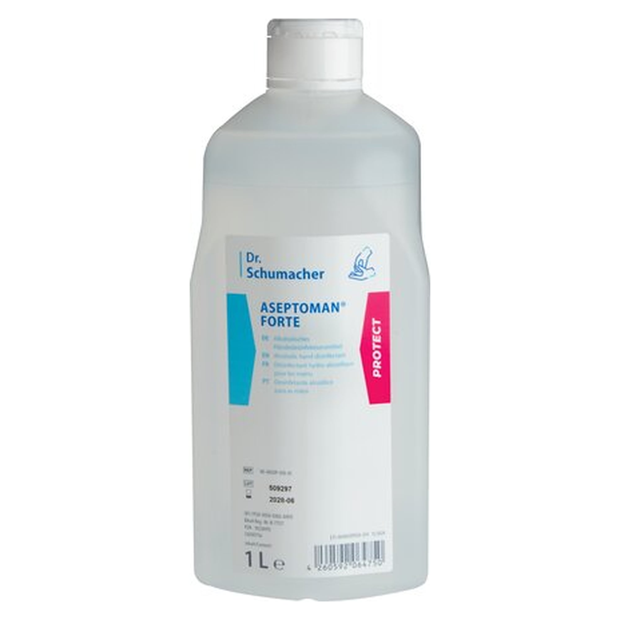 Handdesinfektion ASEPTOMAN FORTE, 1 l Euro bottle, workshop supply for assembly and servicing