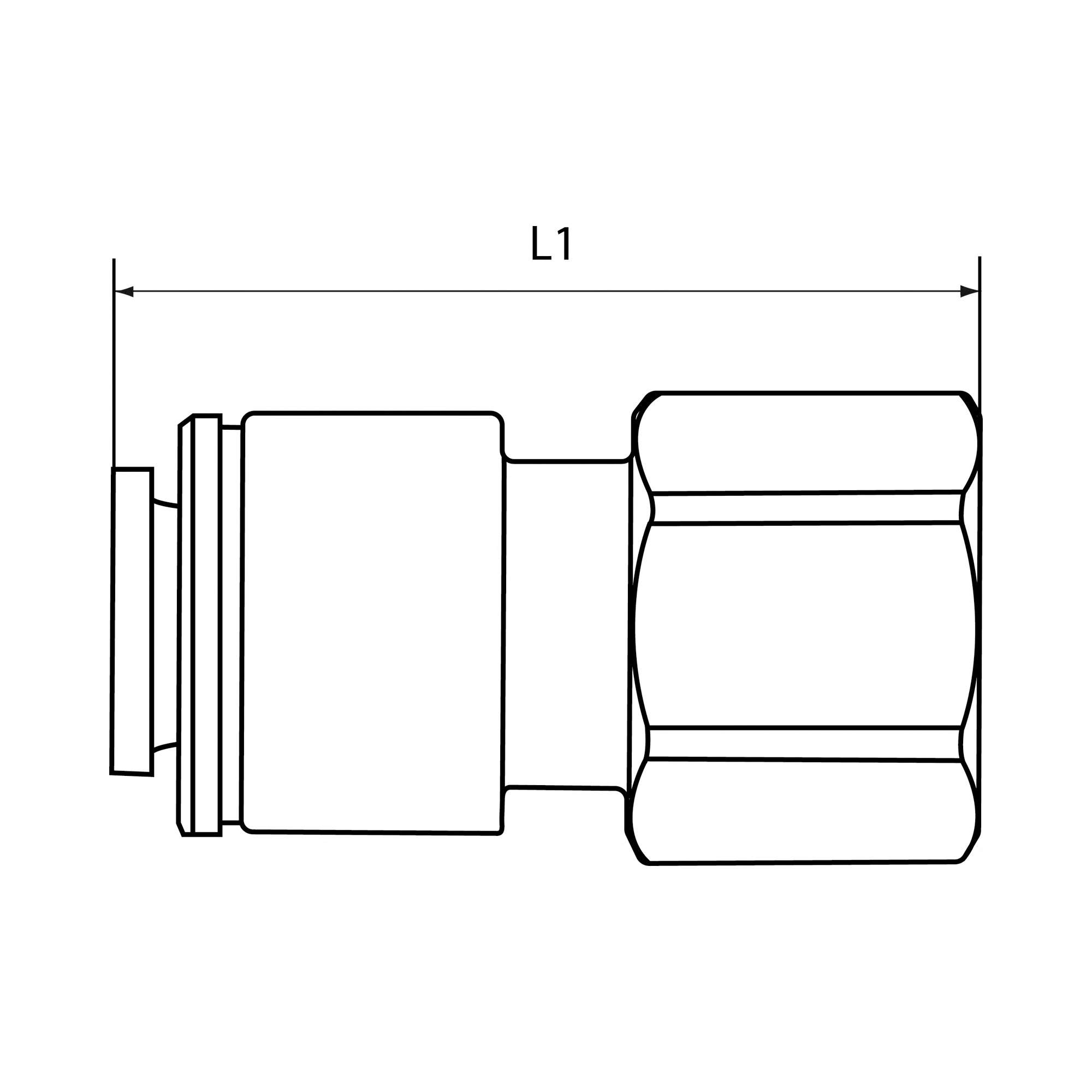 Screw-on connection POM, G 3/8, for hose exterior Ø 8 mm - Riegler 136517