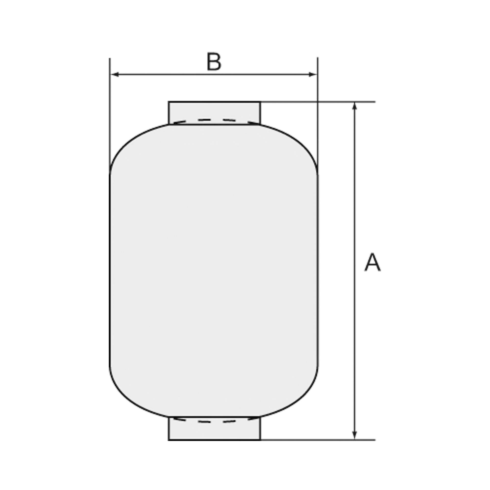 Compressed air container 7 litre, 2 x G 1/2 IT - Riegler 101542