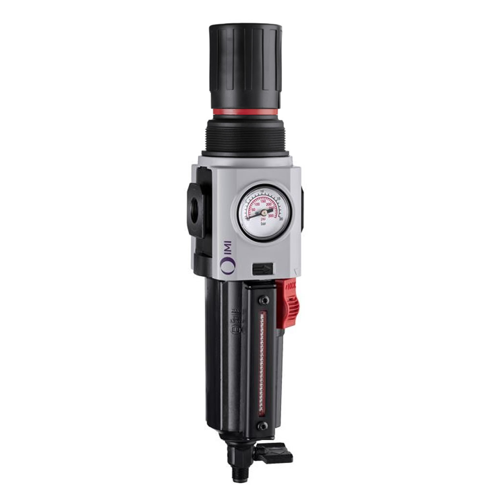 Excelon Plus filter/regulator, 3/4 NPT, 40 µm, 0.3-4 bar, manual drain - Norgren B84G-6AK-QD3-RFG