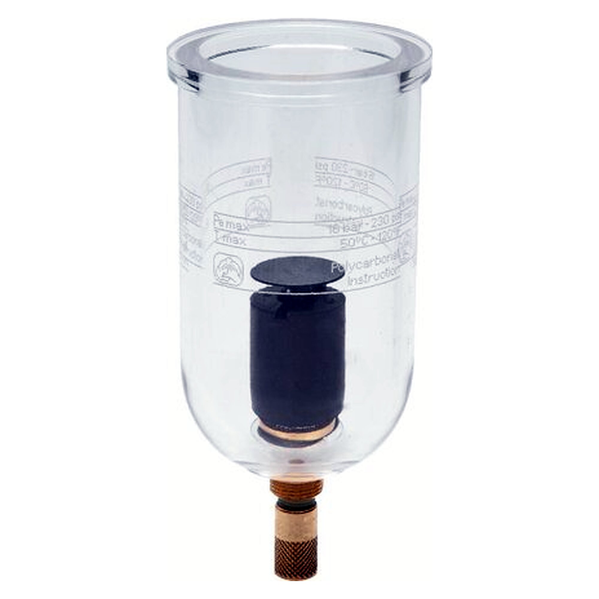 Bowl, plastic bowl, series 1, condensate drain automatic, bowl version plastic bowl
