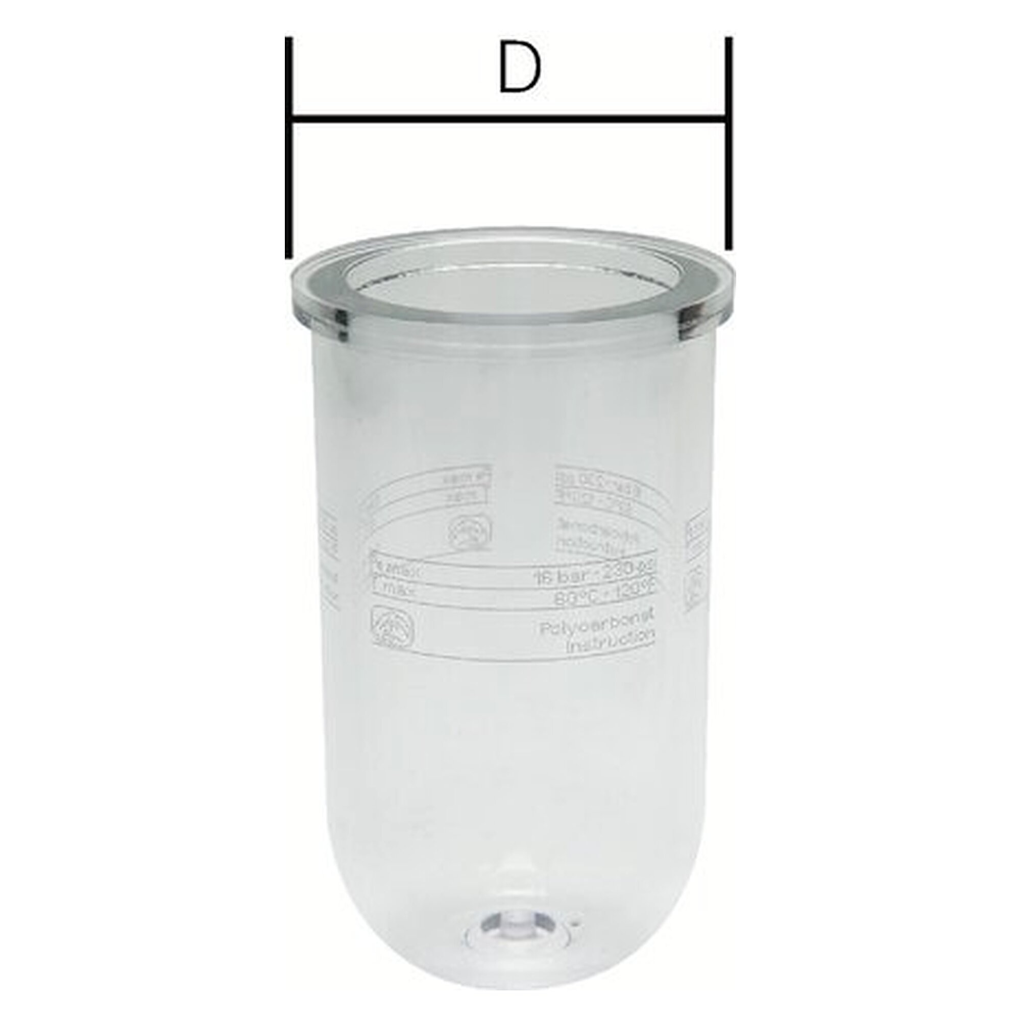Bowl, plastic bowl, series 3 - 9, bowl version plastic bowl, for compressed air systems