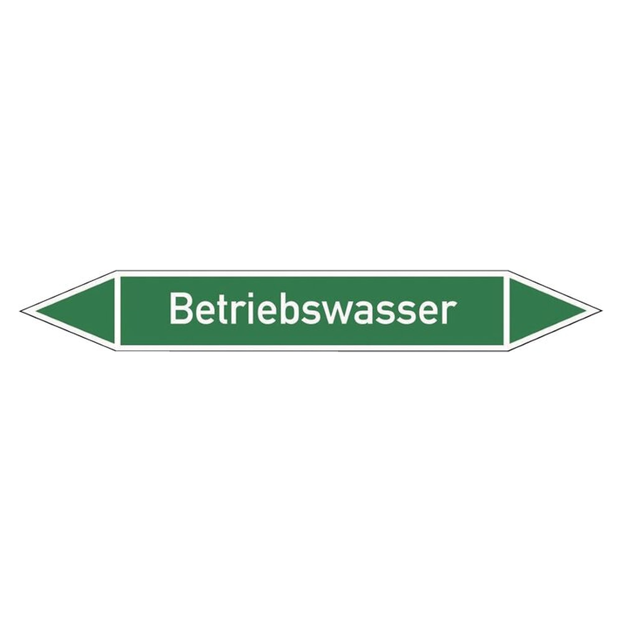 Pipe marking label, double arrow, self-adhesive, 26 x 187 mm, process water