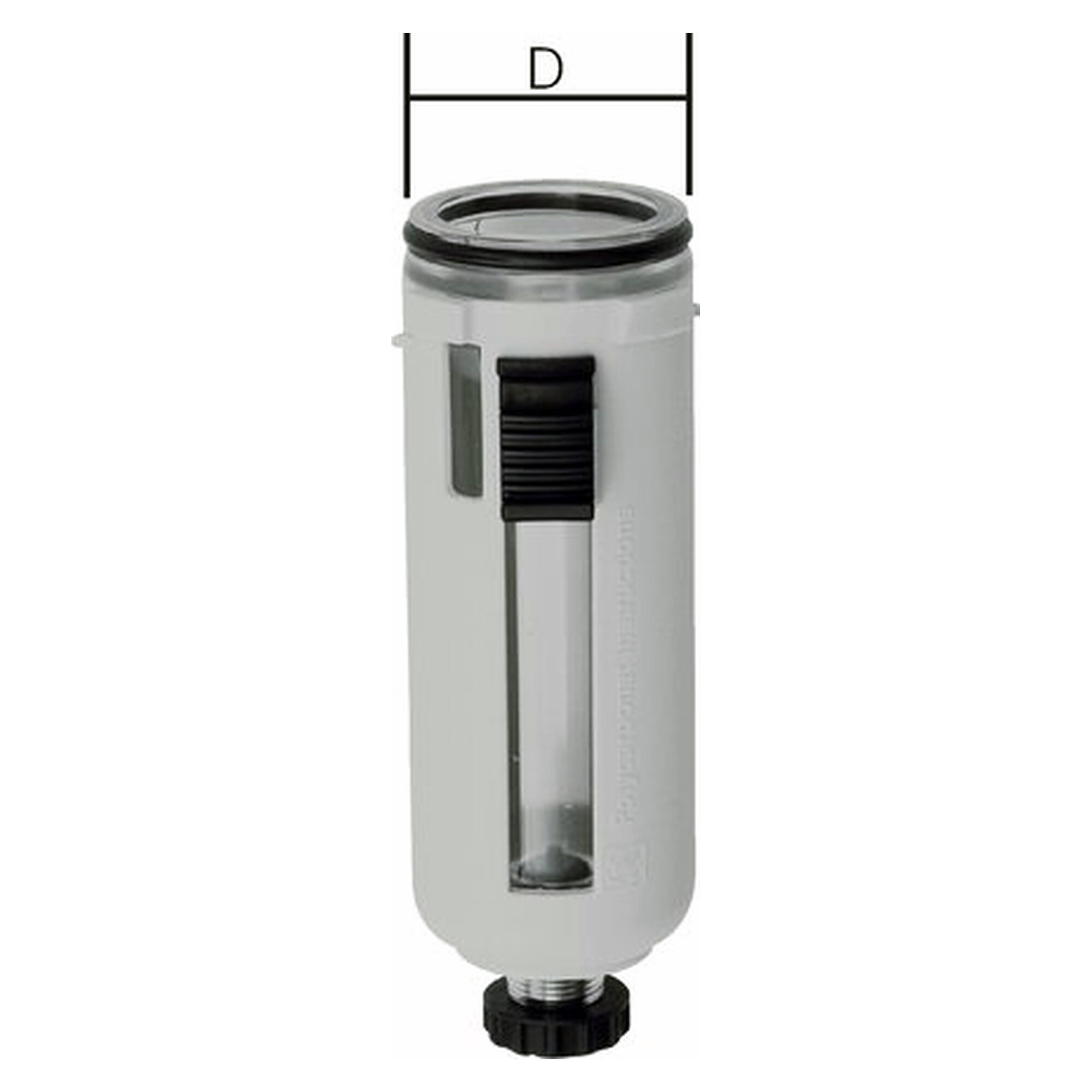 Bowl, plastic bowl with protective cage, series 1, condensate drain semi-automatic