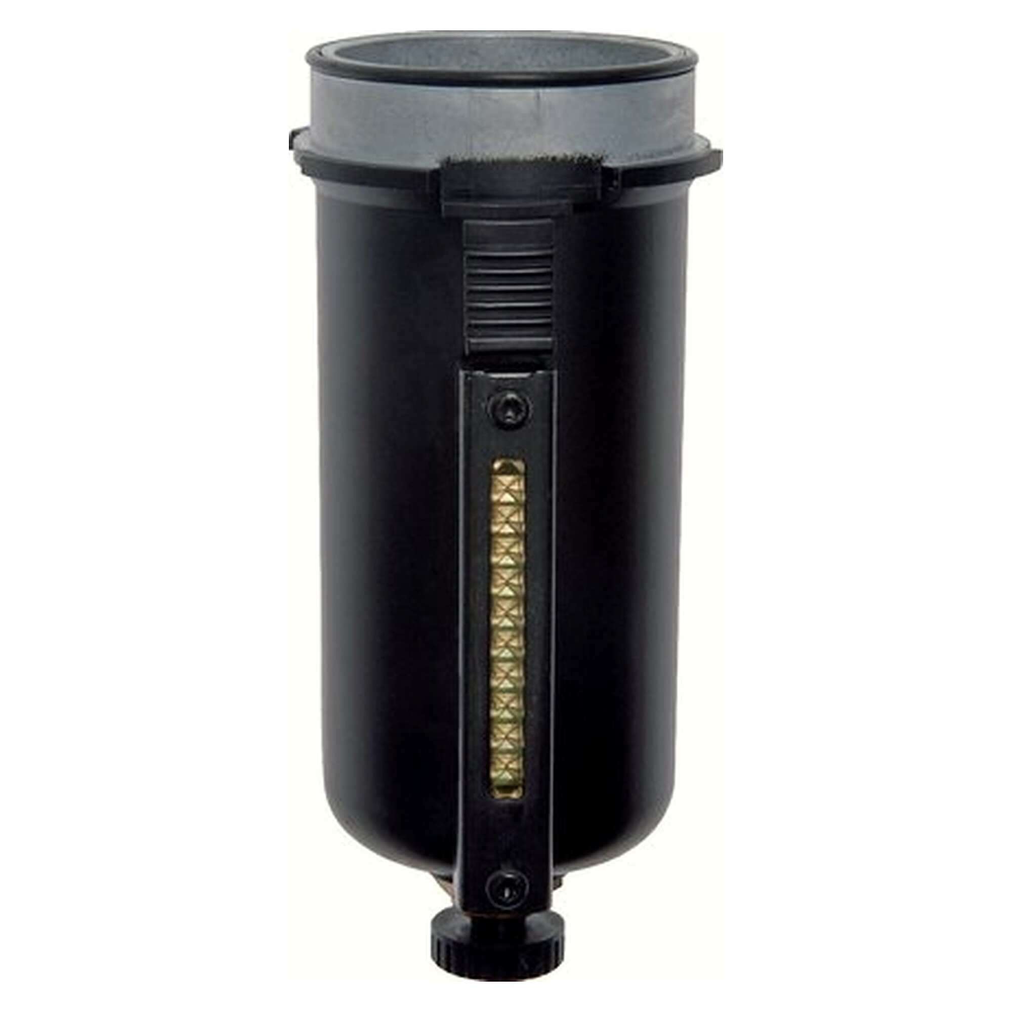 Bowl, metal bowl with sight glass, series 2 and 5, condensate drain semi-automatic