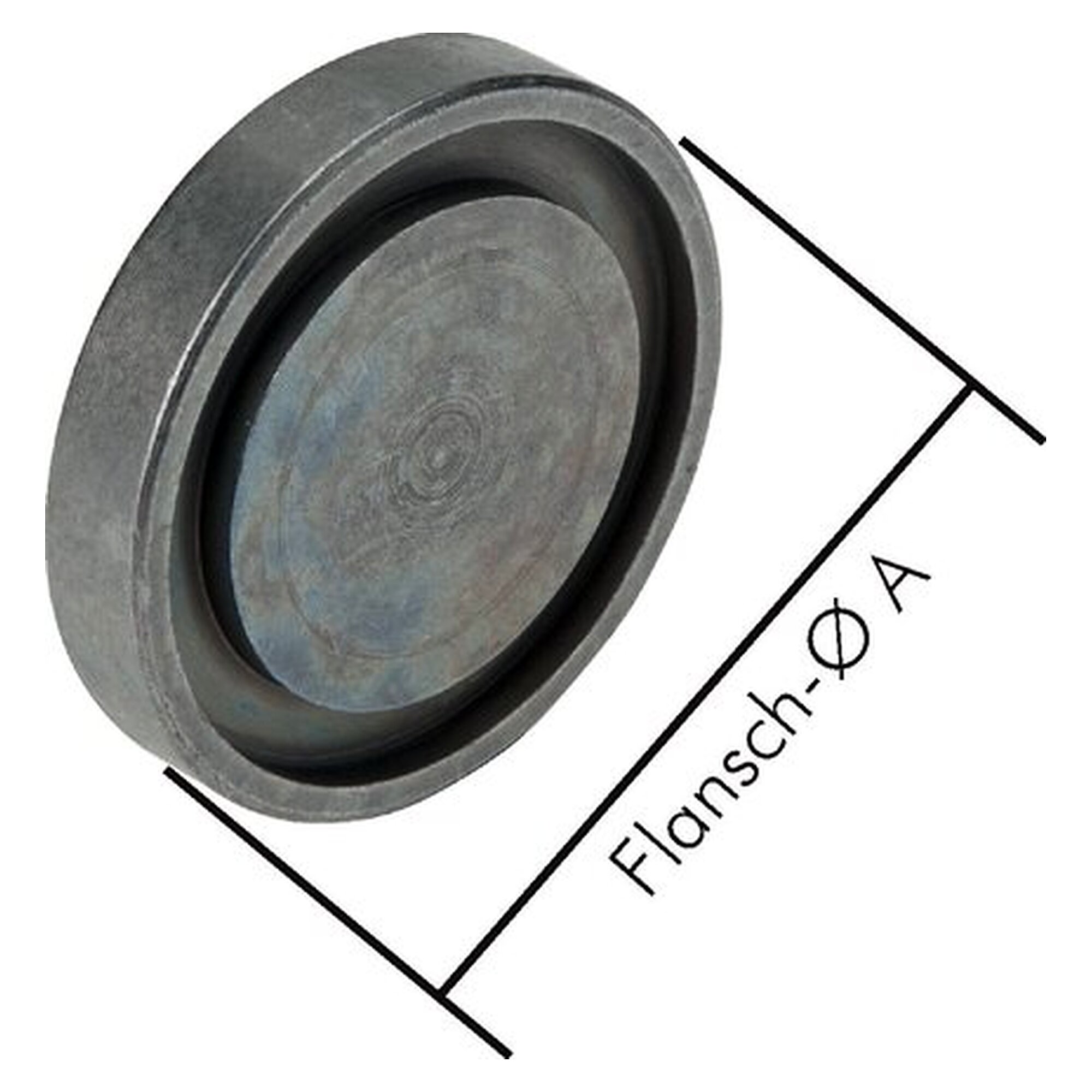 SAE blanking flange, zinc plated steel, SAE bolt pattern 1-1/4"-SAE (3000 PSI)