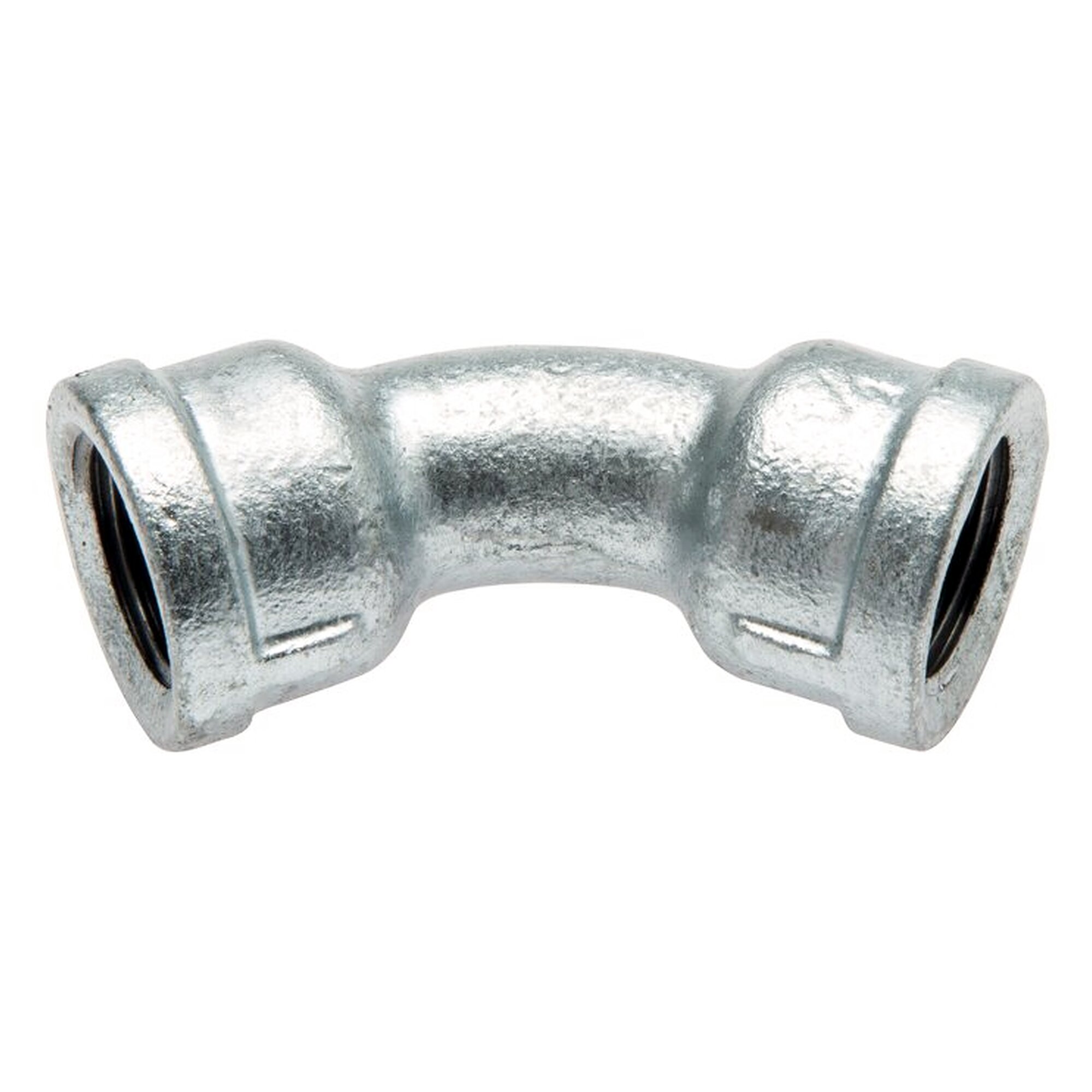 45° bend, thread Rp 3/4", zinc plated malleable cast iron, change of direction in pipework