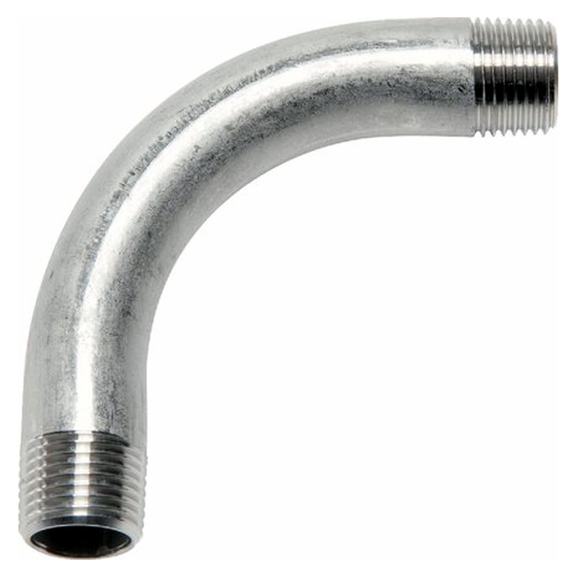 90° bend, thread R 1", length 120 mm, PN 16 bar, stainless steel 1.4401