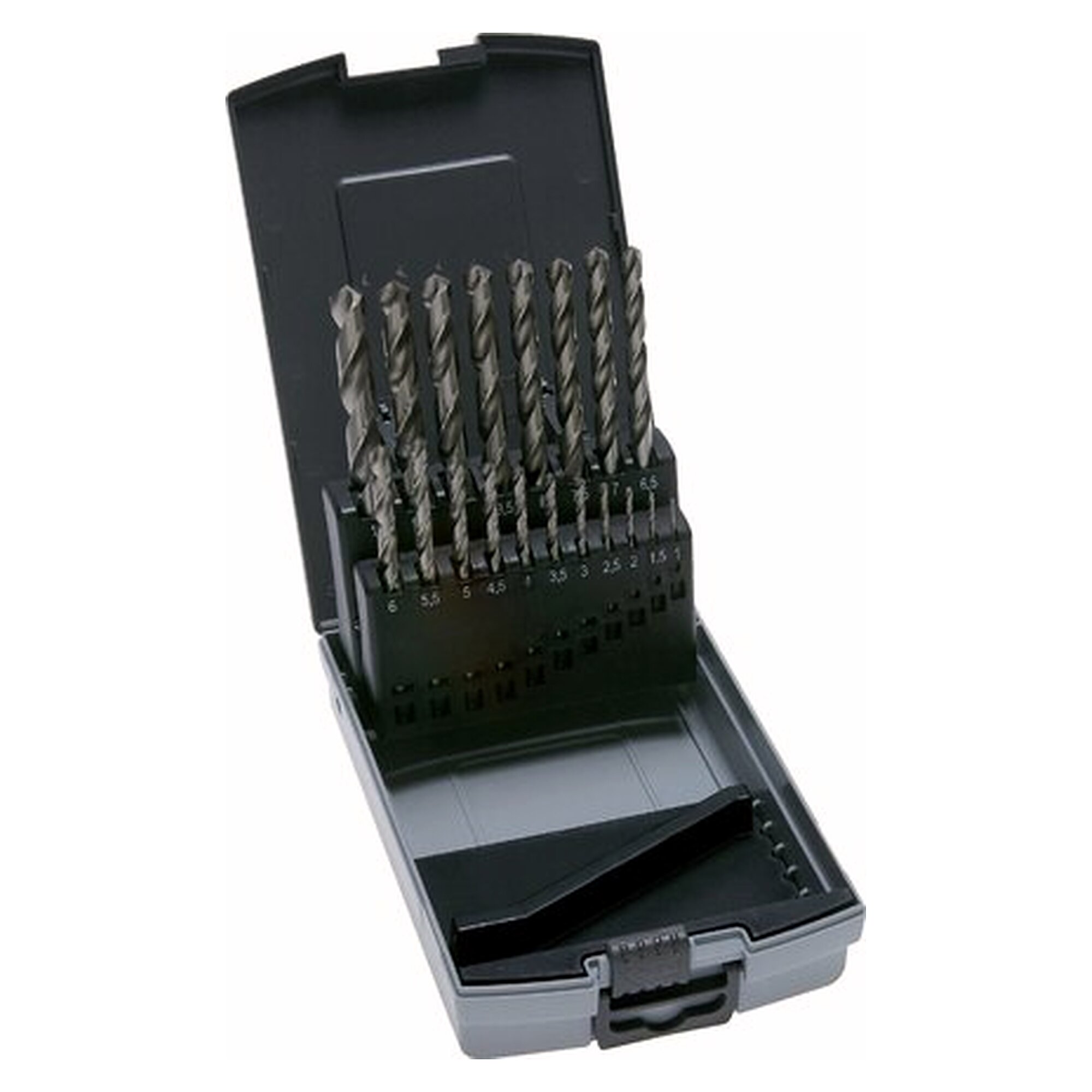Spiralbohrer DIN 338 Typ N, HSS-G, Set 25-teilig, Durchmesser 1 - 13 mm in 0,5 mm Abstufungen